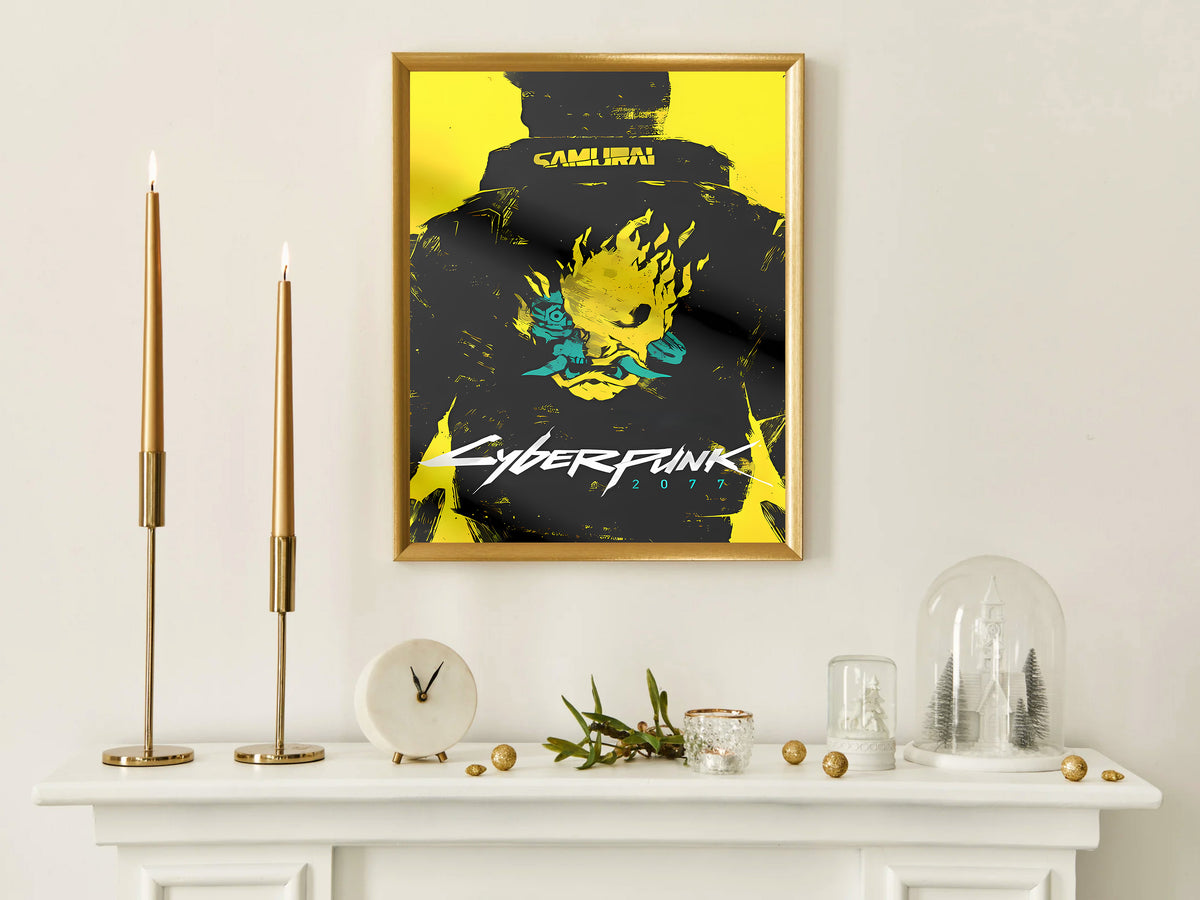 Cyberpunk 2077 Samurai Poster – Night City Gaming Wall Art