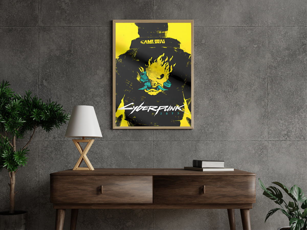 Cyberpunk 2077 Samurai Poster – Night City Gaming Wall Art