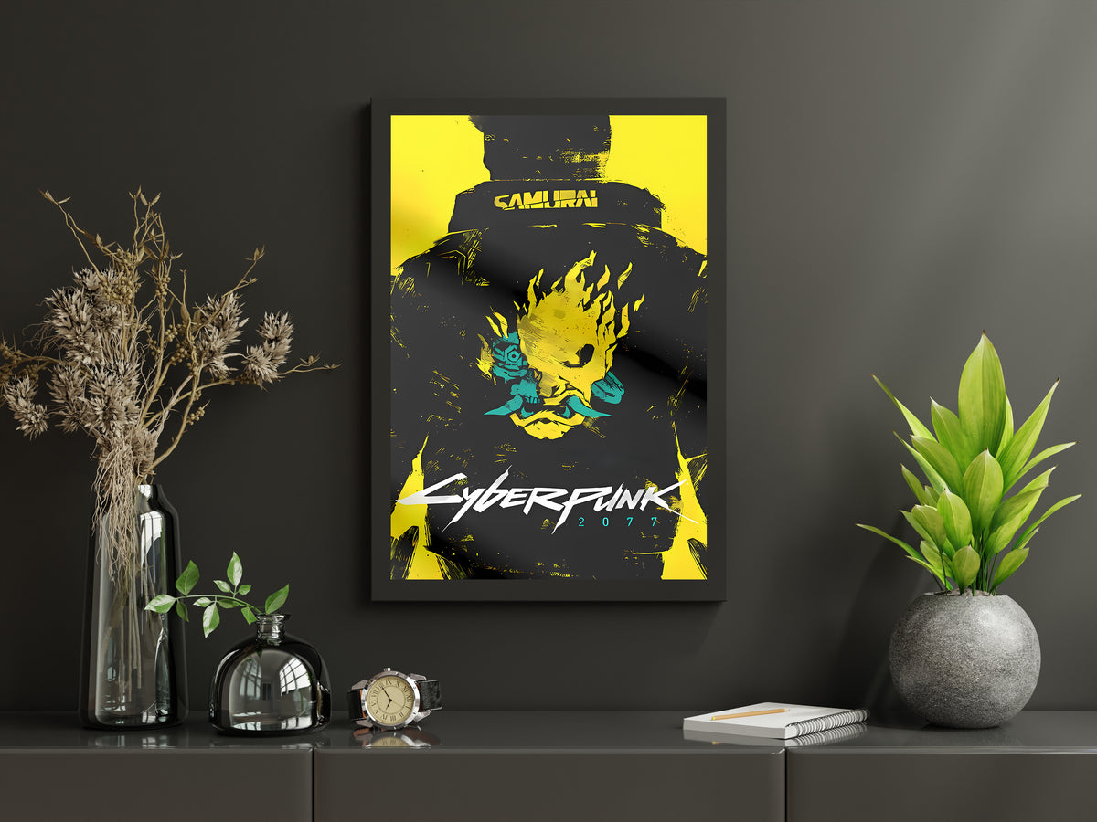 Cyberpunk 2077 Samurai Poster – Night City Gaming Wall Art