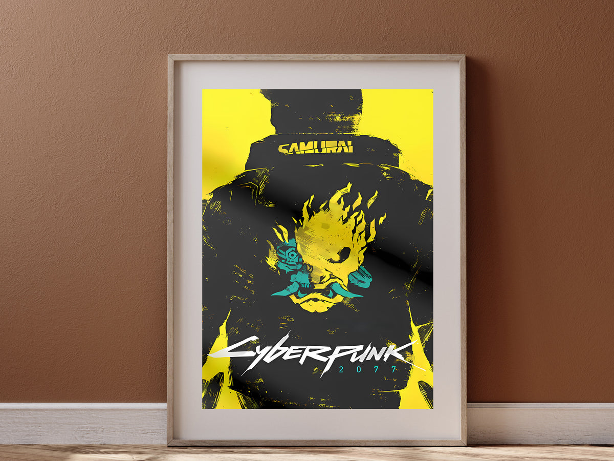 Cyberpunk 2077 Samurai Poster – Night City Gaming Wall Art